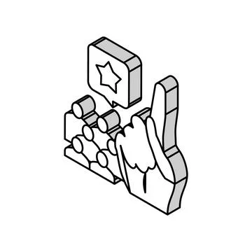 Engage appropriate workplace conversations isometric icon vector illustration Stock Illustration