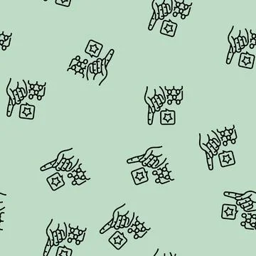 Engage appropriate workplace conversations line seamless pattern Stock Illustration
