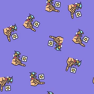Engage appropriate workplace conversations vector seamless pattern Stock Illustration