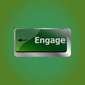 Engage button on computer pc keyboard key 스톡 일러스트