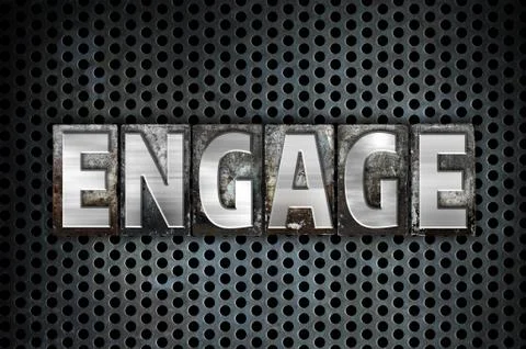 Engage Concept Metal Letterpress Type イラスト素材