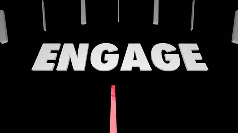 Engage Interact Participate Communicate Speedometer Video stock 57676819
