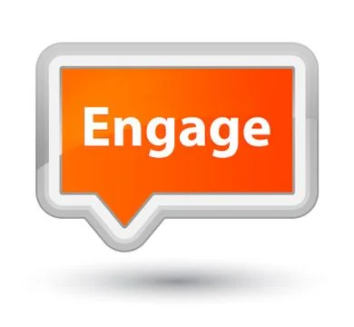 Engage prime orange banner button Stock Illustration
