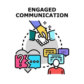 Engaged communication concept resolving understanding issues Stock Illustration