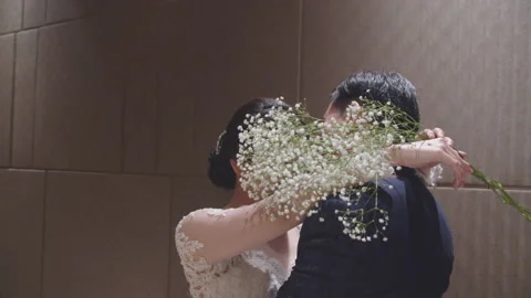 Engaged Couple Sharing a Warm and Romantic Embrace Stock Footage 334019787