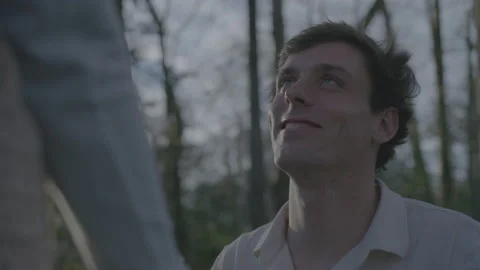 Engaged Guy Looks Lovingly At Fiance Stock Footage 208784034