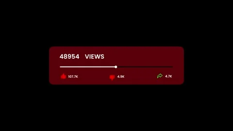 Engagement bar counting numbers to 100k views animation Stock Footage 344648338