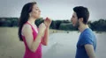 engagement - betrothal - man gives a ring to a woman - kiss HD Footage