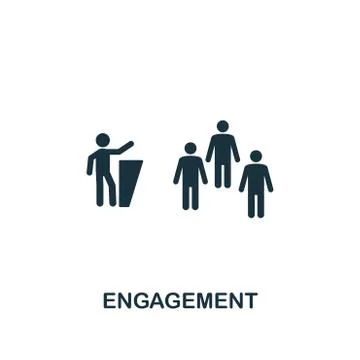 Engagement icon. Creative element design from content icons collection. Pixel Stock Illustration