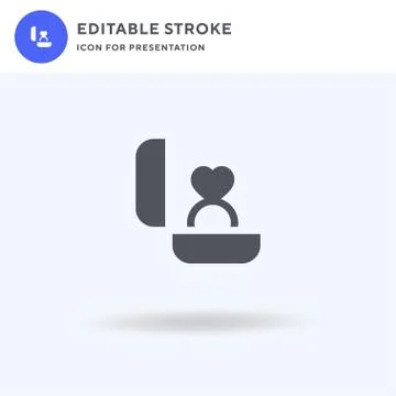 Engagement icon vector, filled flat sign, solid pictogram isolated on white,  Illustrazione stock