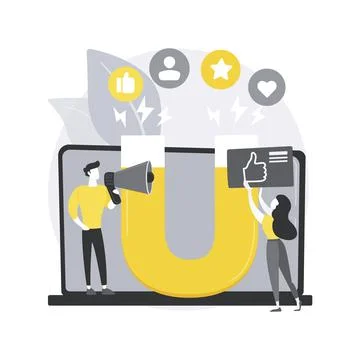 Engagement marketing abstract concept vector illustration. Stock Illustration