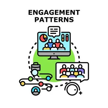 Engagement patterns vector concept illustration design 스톡 일러스트