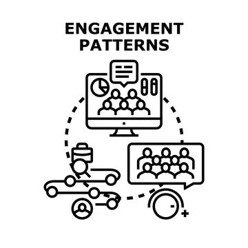 Engagement patterns vector concept illustration design Stock Illustration