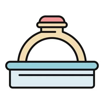 Engagement ring displaying pink gem in gift box Stock Illustration