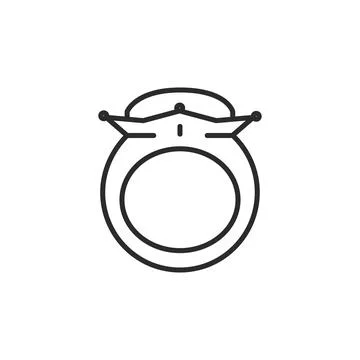 Engagement Ring Icon Stock Illustration
