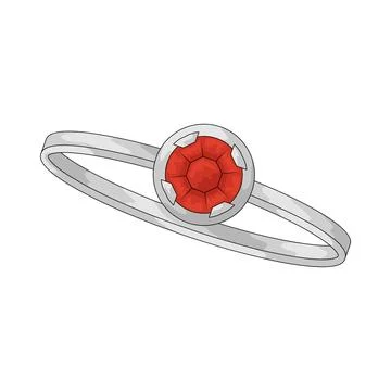 Engagement Ring illustration Stock Illustration