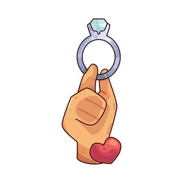 Engagement Ring illustration Stock Illustration