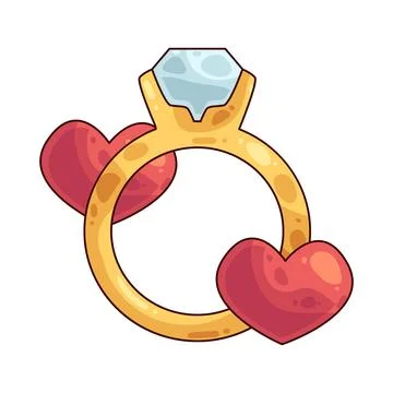 Engagement Ring illustration Stock Illustration