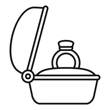 Engagement ring in open box line art イラスト素材