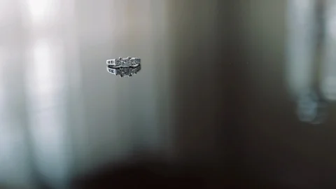 Engagement Ring On A Smooth Surface. Stock-Footage 107410781