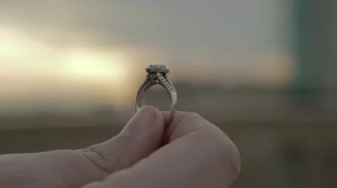 Engagement Ring Sunset Stock Footage 10773250