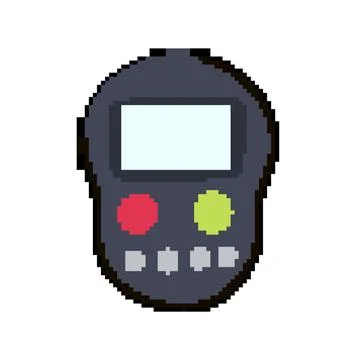 Engagement voting clicker pixel art vector illustration Ilustração Stock