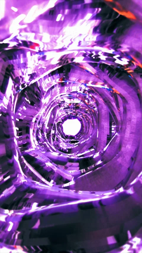 Engaging abstract animation showcases vibrant purple shapes swirling Stock Footage 316920886