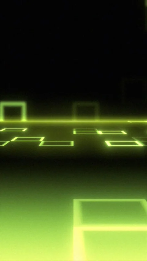 Engaging abstract visuals with floating squares and vibrant neon colors Stock Footage 313792720