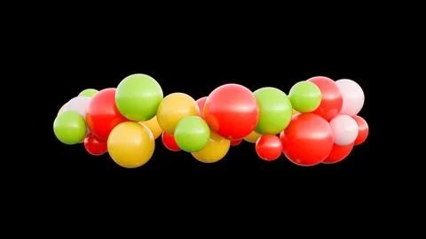 An Engaging and Compelling Composition Featuring Colorful Spheres Arranged in an 스톡 일러스트