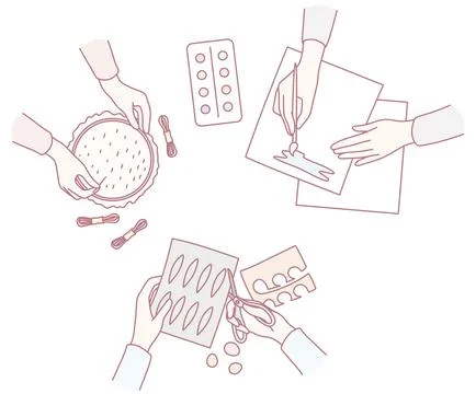 Engaging and Fun Creative Culinary Activities in Action for Everyone to Enjoy Stock Illustration