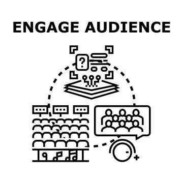 Engaging audience with effective communication and feedback Stock Illustration