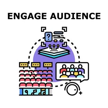 Engaging audience with effective communication and feedback Stock Illustration