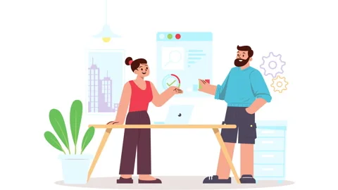 Engaging in business discussions between colleagues Stock Footage 309325822