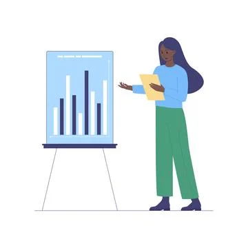 Engaging Business Presentation Featuring Comprehensive Data Visualization 스톡 일러스트