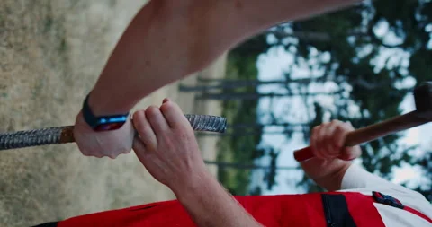 Engaging in a Collaborative Outdoor Activity Utilizing Various Tools Found in Stock Footage 318279755