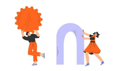 Engaging in Creative Collaboration for Building Dynamic and Engaging Artwork Stock Illustration