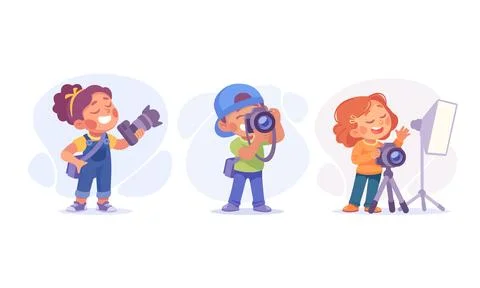 Engaging Creative Kids as They Explore and Develop Their Photography Skills and Stock Illustration