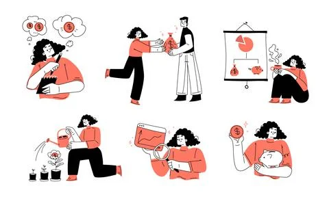 Engaging in Creative Team Collaboration and Project Activities Through Stock Illustration