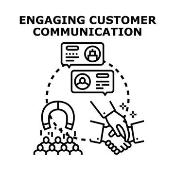 Engaging customer communication concept vector illustration Stock Illustration