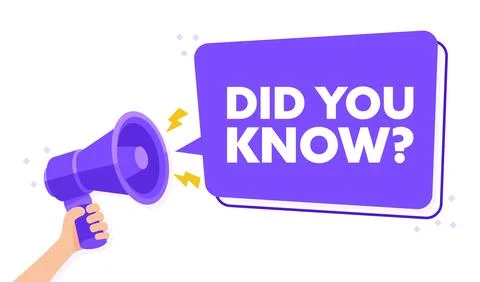 Engaging Did You Know Fun Fact Announcement with Hand Held Megaphone Vector 스톡 일러스트