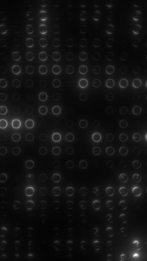 Engaging display of fluctuating circles created with lights Stock Footage 311920397
