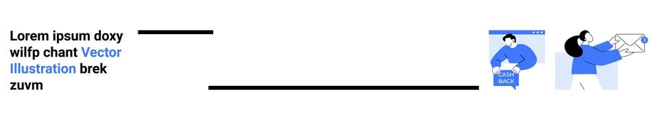 Engaging Email and User Interaction Concepts with Modern Design Elements Illustrazione stock