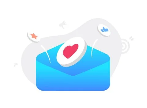 Engaging Email Content concept. ROI of E-mail Marketing with welcome Stock-Illustration