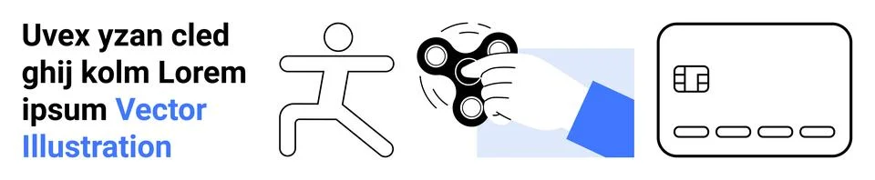 Engaging Key Concepts Reading, Physical Activity, Hand Coordination, Techno.. Stock Illustration