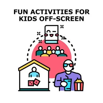 Engaging off screen activities fostering children imagination development Illustrazione stock