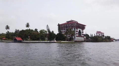 An Engaging Sea side view of a Modern architecture  in Kochi city, India. Stock Footage 247191527