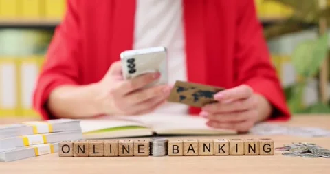Engaging in secure online banking at home with ease and convenience Stock Footage 318660290