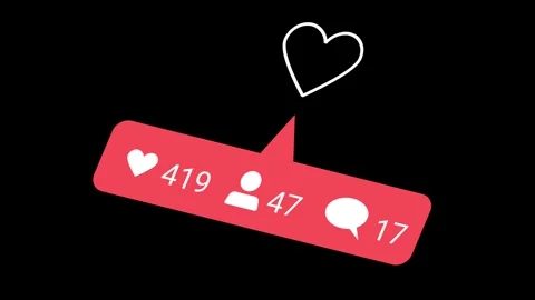 Engaging Social Media Interactions Visualized Through Hearts, Likes, and Comment Stock Footage 302454895