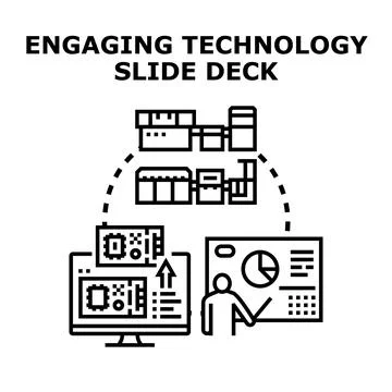 Engaging technology concepts with data analysis and industrial development Stock-Illustration