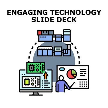 Engaging technology concepts with data analysis and industrial development 스톡 일러스트